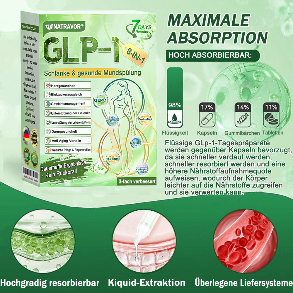 BfArM-Shop | Natravor® 8-in-1 Orallösung – Mit 100 Mrd. aktiven Probiotika ✅ Unterstützt Gewichtsmanagement, Herz, Darm & Frauengesundheit, strafft die Haut und steigert die Energie.