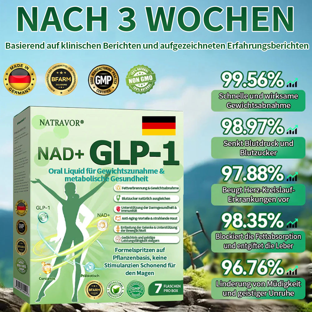 BfArM-Shop | Natravor® NAD 6-in-1 Gesundheits-Orallösung (Eine Dosis pro Tag, sichtbare Veränderungen in 7 Tagen) ✅ Geeignet bei Fettleibigkeit, kardiovaskulärer Gesundheit, Diabetes, Schlafapnoe, Gelenkproblemen und mehr.