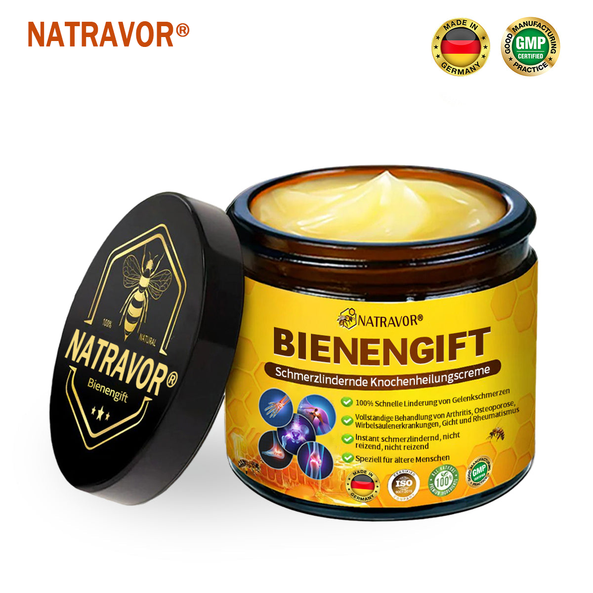 Natravor® Bienengift Schmerzlinderungs-Knochenheilungs-Creme🐝🐝(Speziell für ältere Erwachsene & DGOU empfiehlt)