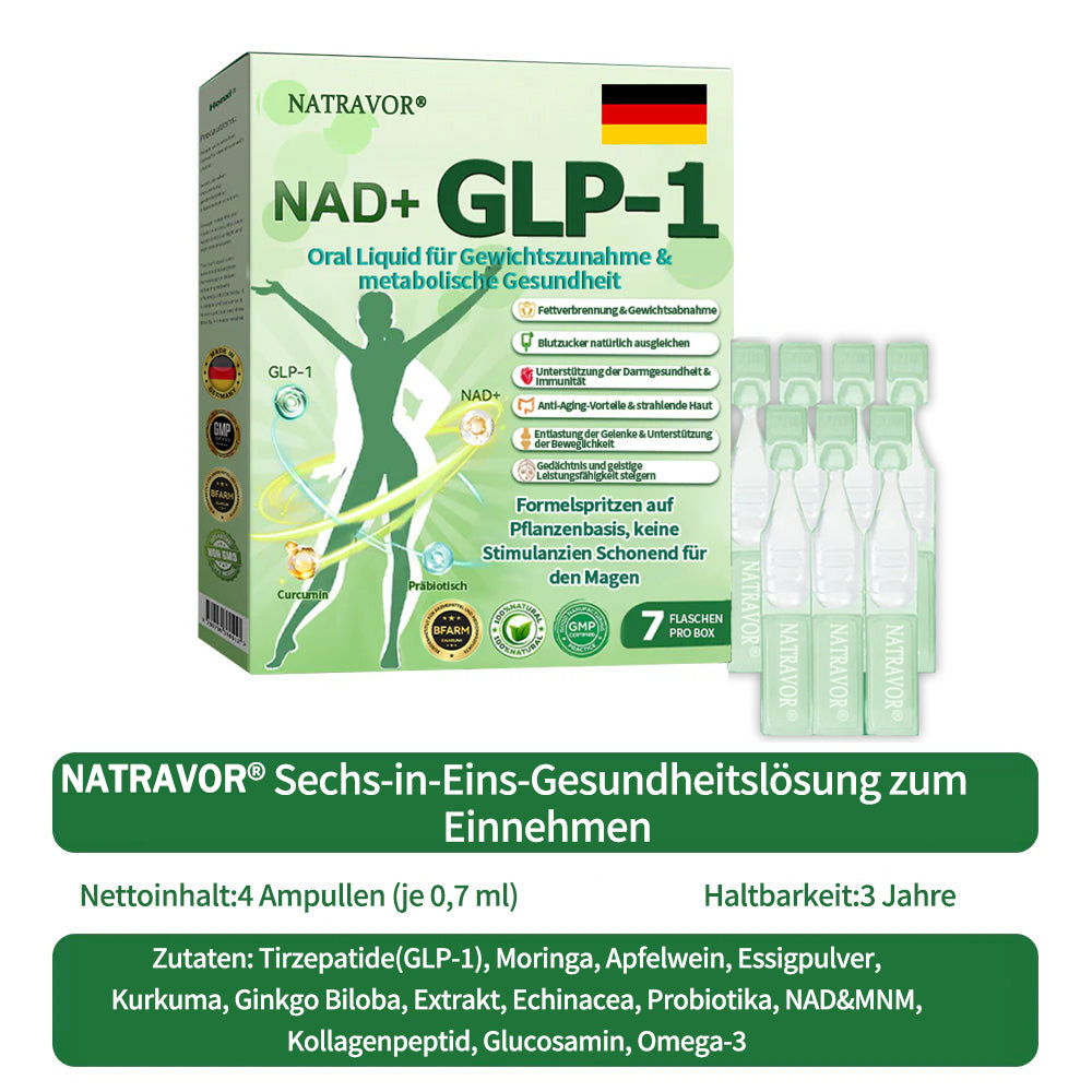 BfArM-Shop | Natravor® NAD 6-in-1 Gesundheits-Orallösung (Eine Dosis pro Tag, sichtbare Veränderungen in 7 Tagen) ✅ Geeignet bei Fettleibigkeit, kardiovaskulärer Gesundheit, Diabetes, Schlafapnoe, Gelenkproblemen und mehr.