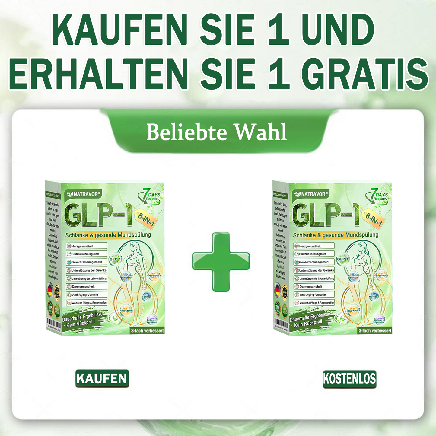 BfArM-Shop | Natravor® 8-in-1 Orallösung – Mit 100 Mrd. aktiven Probiotika ✅ Unterstützt Gewichtsmanagement, Herz, Darm & Frauengesundheit, strafft die Haut und steigert die Energie.