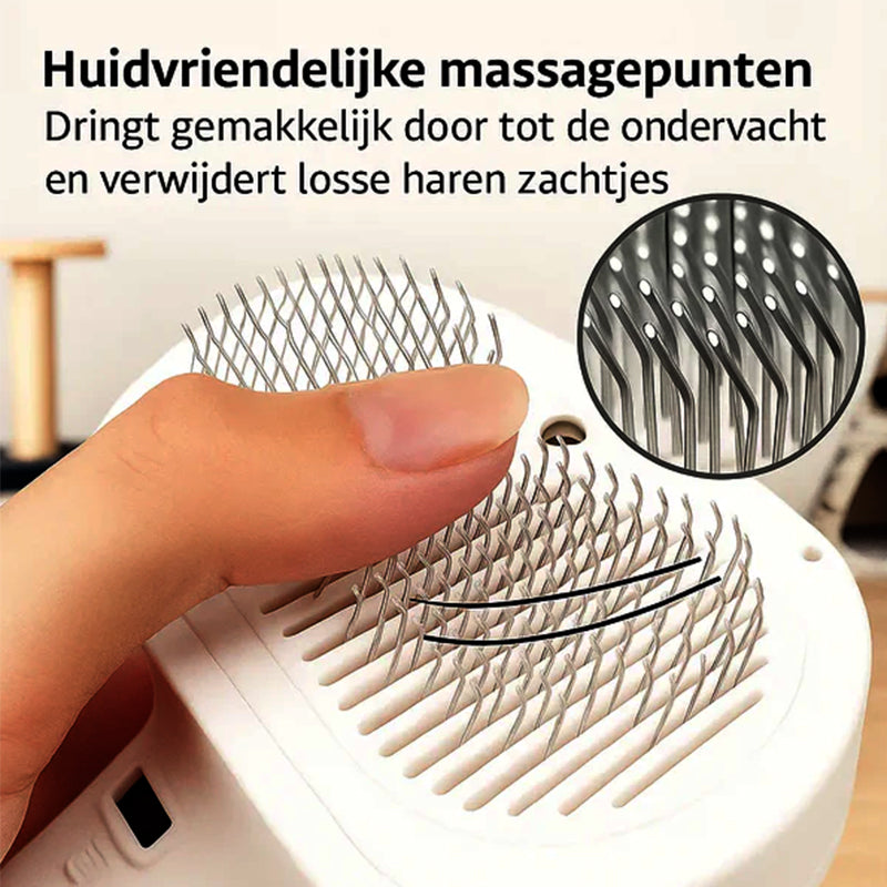 Natravor™ 3-in-1 Pet Steam Brush for Dogs, Cats  - Rechargeable Deshedding Comb with Stainless Steel Bristles
