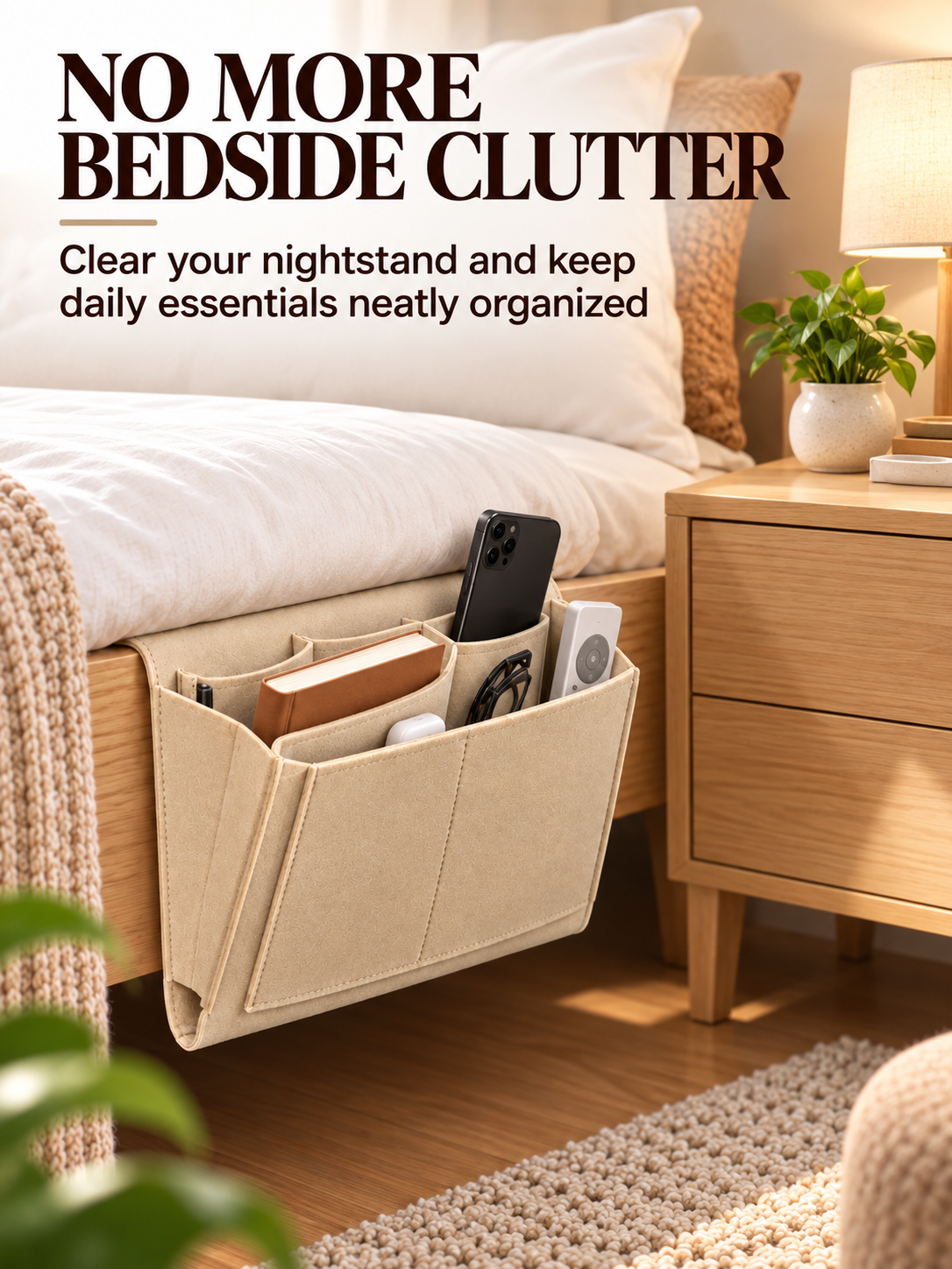 🔥Bedside Hanging Organizer – Keep Essentials Within Reach