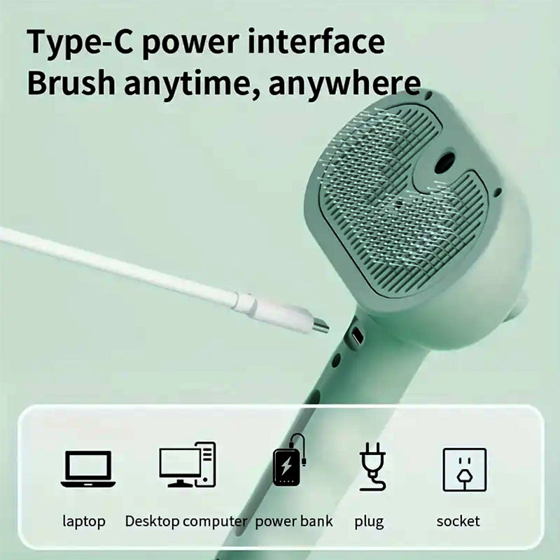 Natravor™ 3-in-1 Pet Steam Brush for Dogs, Cats  - Rechargeable Deshedding Comb with Stainless Steel Bristles