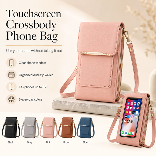 👜 Touchscreen Crossbody Phone Bag – Stay Connected, Organized & Hands-Free