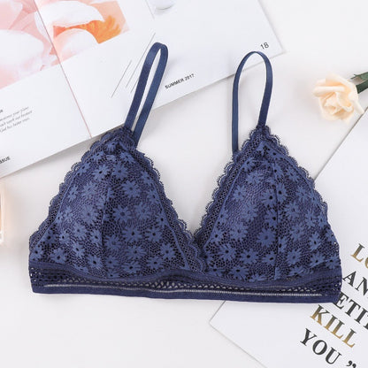 Frauen Spitze gepolsterte BHs Schönheit zurück gewickelt Brust bequem Draht frei BHs Dessous