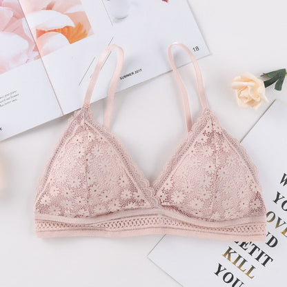 Frauen Spitze gepolsterte BHs Schönheit zurück gewickelt Brust bequem Draht frei BHs Dessous