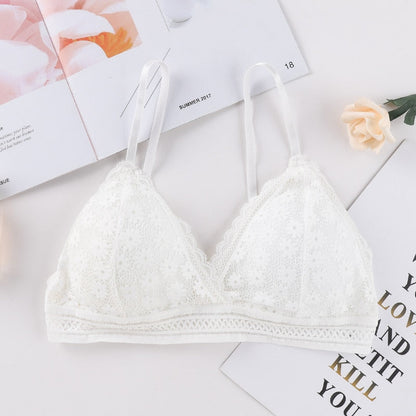 Frauen Spitze gepolsterte BHs Schönheit zurück gewickelt Brust bequem Draht frei BHs Dessous