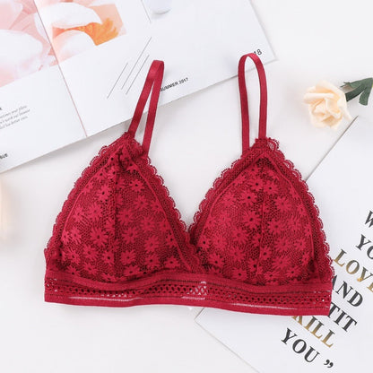 Frauen Spitze gepolsterte BHs Schönheit zurück gewickelt Brust bequem Draht frei BHs Dessous