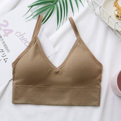 Frauen Sexy Crop Tops Röhrenoberteil Frauen Streetwear Ärmellose Camis Nahtlose Sportunterwäsche Tee BH Crop Top Bandeau Top Tank