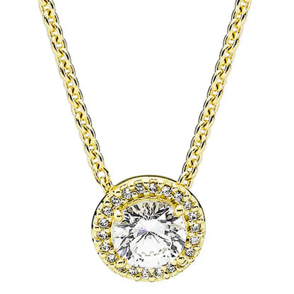 Neue 925 Sterling Silber Zeitlose Eleganz Schneeflocke akzentuierte kreisförmige Herzen Collier Halskette für beliebte Perlen Charm DIY Schmuck